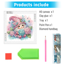 Load image into Gallery viewer, Diamond Painting - Partial Special Shaped - Flower Gnome (30*30CM)
