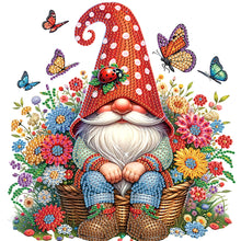Load image into Gallery viewer, Diamond Painting - Partial Special Shaped - Flower Gnome (30*30CM)
