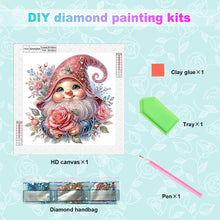 Load image into Gallery viewer, Diamond Painting - Partial Special Shaped - Flower Gnome (30*30CM)
