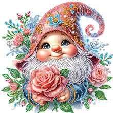 Load image into Gallery viewer, Diamond Painting - Partial Special Shaped - Flower Gnome (30*30CM)

