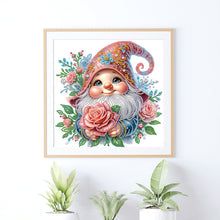 Load image into Gallery viewer, Diamond Painting - Partial Special Shaped - Flower Gnome (30*30CM)
