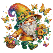 Load image into Gallery viewer, Diamond Painting - Partial Special Shaped - Flower Gnome (30*30CM)
