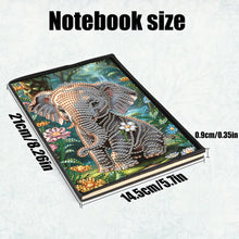 Load image into Gallery viewer, Animal 5D Diamond Painting Notebook DIY Diamond Art Diary Book Journal Notebook
