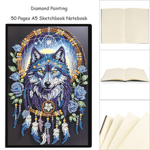 Load image into Gallery viewer, Animal 5D Diamond Painting Notebook DIY Diamond Art Diary Book Journal Notebook
