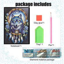 Load image into Gallery viewer, Animal 5D Diamond Painting Notebook DIY Diamond Art Diary Book Journal Notebook
