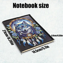 Load image into Gallery viewer, Animal 5D Diamond Painting Notebook DIY Diamond Art Diary Book Journal Notebook
