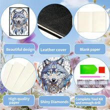 Load image into Gallery viewer, Animal 5D Diamond Painting Notebook DIY Diamond Art Diary Book Journal Notebook
