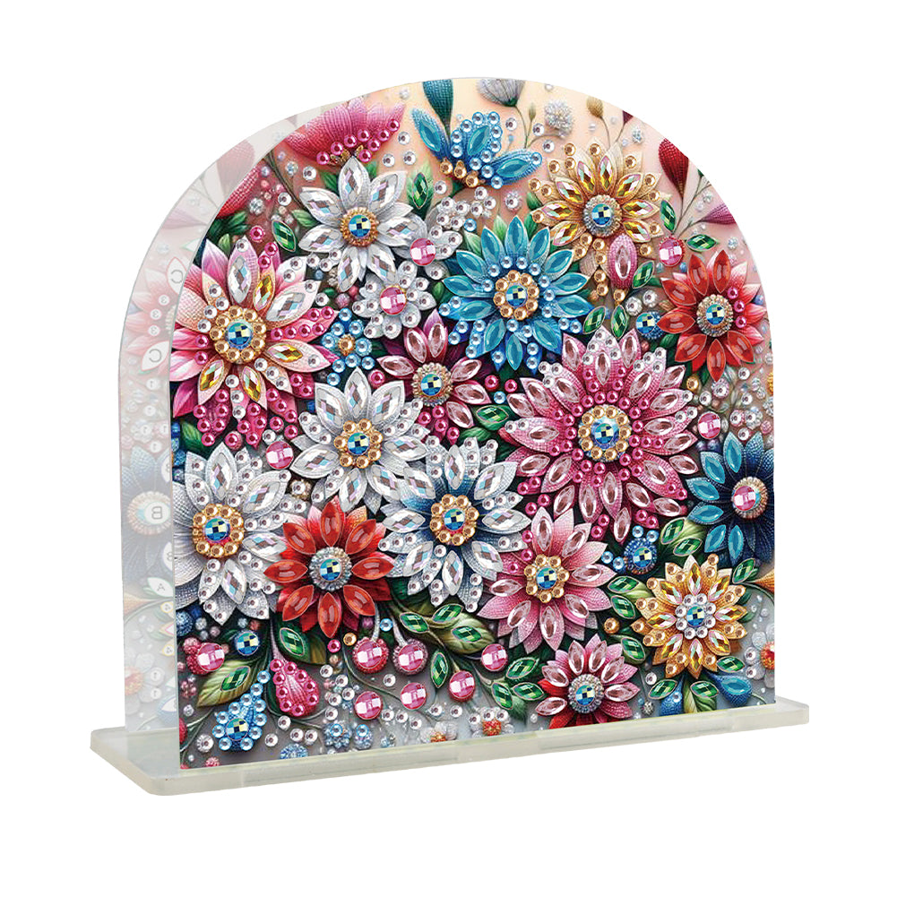 Acrylic Napkin Holder Diamond Painting Kit for Home Table Decor (Flower Cluster)