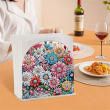 Load image into Gallery viewer, Acrylic Napkin Holder Diamond Painting Kit for Home Table Decor (Flower Cluster)
