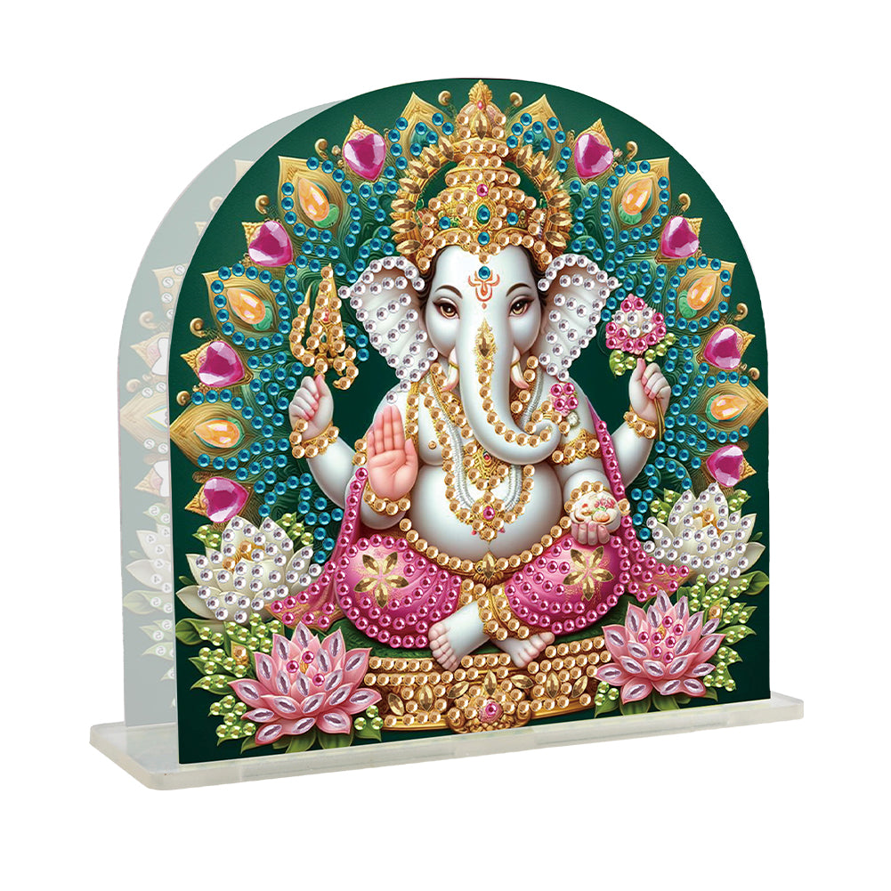 Acrylic Napkin Holder Diamond Painting Kit for Home Table Decor (Ganesha)