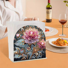 Load image into Gallery viewer, Acrylic Napkin Holder Diamond Painting Kit for Home Table Decor (Flowers)
