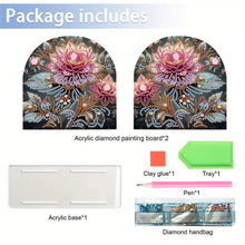 Load image into Gallery viewer, Acrylic Napkin Holder Diamond Painting Kit for Home Table Decor (Flowers)
