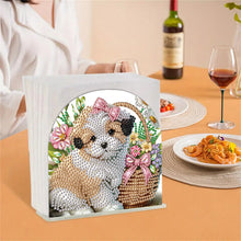 Load image into Gallery viewer, Acrylic Napkin Holder Diamond Painting Kit for Home Table Decoration (Puppy)
