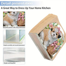 Load image into Gallery viewer, Acrylic Napkin Holder Diamond Painting Kit for Home Table Decoration (Puppy)
