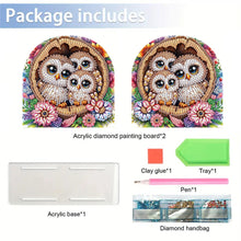 Load image into Gallery viewer, Acrylic Napkin Holder Diamond Painting Kit for Home Table Decoration (Owl)
