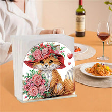 Load image into Gallery viewer, Acrylic Napkin Holder Diamond Painting Kit for Home Table Decoration (Fox)
