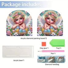 Load image into Gallery viewer, Acrylic Napkin Holder Diamond Painting Kit for Home Table Decor (Angel Baby)
