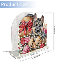 Load image into Gallery viewer, Acrylic Napkin Holder Diamond Painting Kit for Home Table Decor (Gift Puppy)
