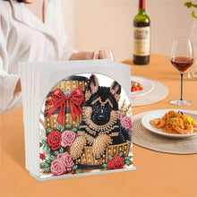 Load image into Gallery viewer, Acrylic Napkin Holder Diamond Painting Kit for Home Table Decor (Gift Puppy)
