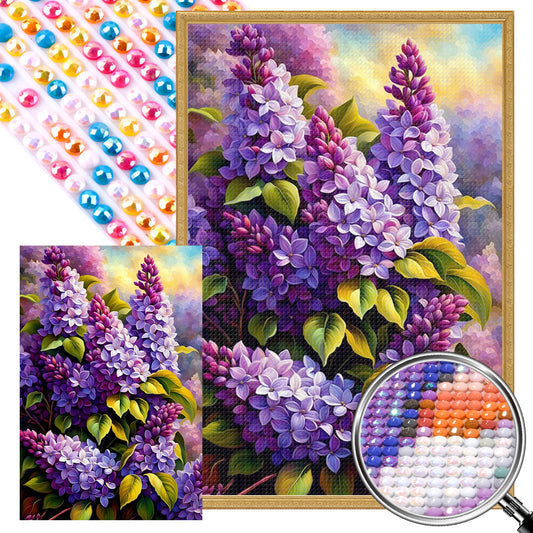 AB Diamond Painting - Full Round - Blooming Violets (40*60CM)
