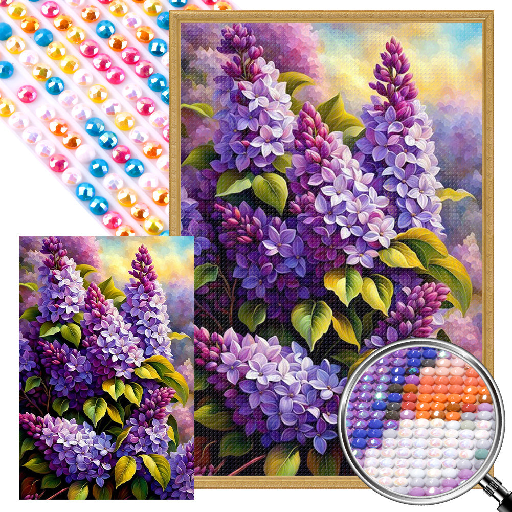 AB Diamond Painting - Full Round - Blooming Violets (40*60CM)
