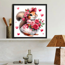 Load image into Gallery viewer, Diamond Painting - Full Round - Squirrel Rose (40*40CM)

