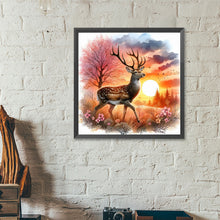 Load image into Gallery viewer, Diamond Painting - Full Round - Deer at Sunset (40*40CM)
