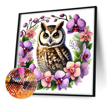 Load image into Gallery viewer, Diamond Painting - Full Round - Owl and Phalaenopsis (40*40CM)
