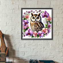 Load image into Gallery viewer, Diamond Painting - Full Round - Owl and Phalaenopsis (40*40CM)
