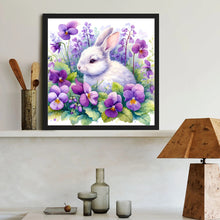 Load image into Gallery viewer, Diamond Painting - Full Round - Rabbit and Flowers (40*40CM)
