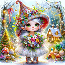 Load image into Gallery viewer, Diamond Painting - Full Round - Gnome flowers (40*40CM)
