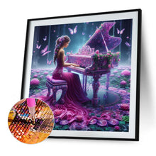Load image into Gallery viewer, Diamond Painting - Full Round - Piano girl (40*40CM)
