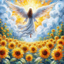 Load image into Gallery viewer, Diamond Painting - Full Round - Angel and sunflower (40*40CM)
