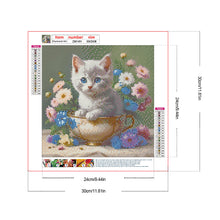 Load image into Gallery viewer, Diamond Painting - Full Round - Cat (30*30CM)
