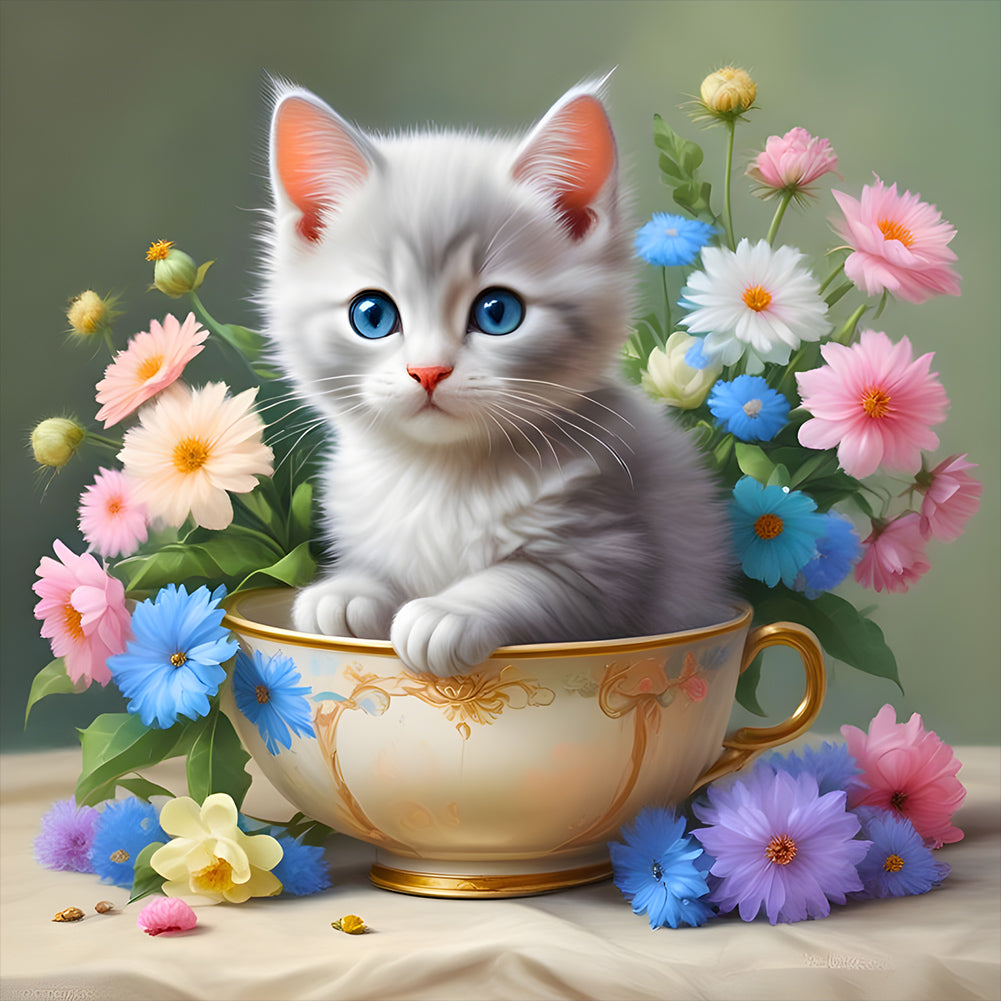 Diamond Painting - Full Round - Cat (30*30CM)