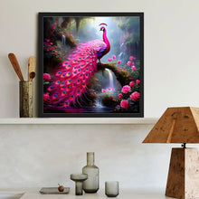 Load image into Gallery viewer, Diamond Painting - Full Round - Purple peacock (40*40CM)
