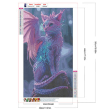 Load image into Gallery viewer, Diamond Painting - Full Round - Dragon cat (30*50CM)

