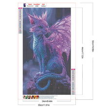 Load image into Gallery viewer, Diamond Painting - Full Round - Dragon cat (30*50CM)
