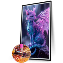 Load image into Gallery viewer, Diamond Painting - Full Round - Dragon cat (30*50CM)
