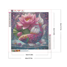 Load image into Gallery viewer, Diamond Painting - Full Round - Lotus leaf koi (40*40CM)
