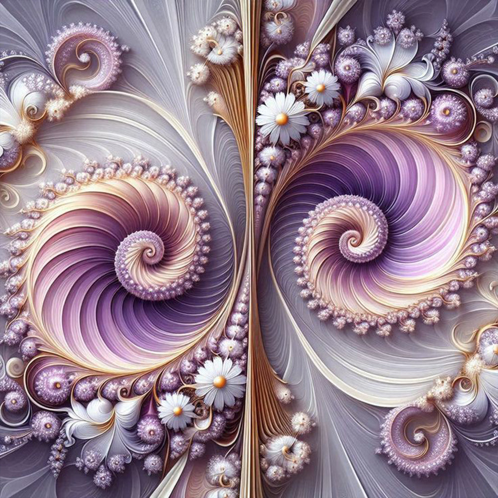 Diamond Painting - Full Round - Purple kaleidoscope (40*40CM)