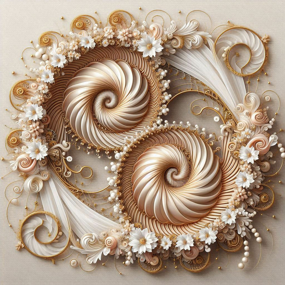 Diamond Painting - Full Round - Khaki kaleidoscope (40*40CM)