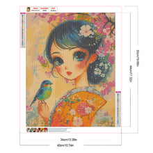 Load image into Gallery viewer, Diamond Painting - Full Round - Bird and girl (40*50CM)
