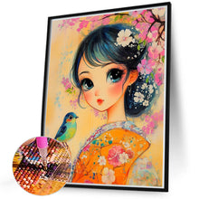 Load image into Gallery viewer, Diamond Painting - Full Round - Bird and girl (40*50CM)
