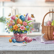 Load image into Gallery viewer, Easter Special Shaped Diamond Painting Desktop Ornaments (Easter Eggs Flowers)
