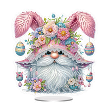 Load image into Gallery viewer, Easter Special Shaped Diamond Painting Desktop Ornaments Kit (Pink Gnome)
