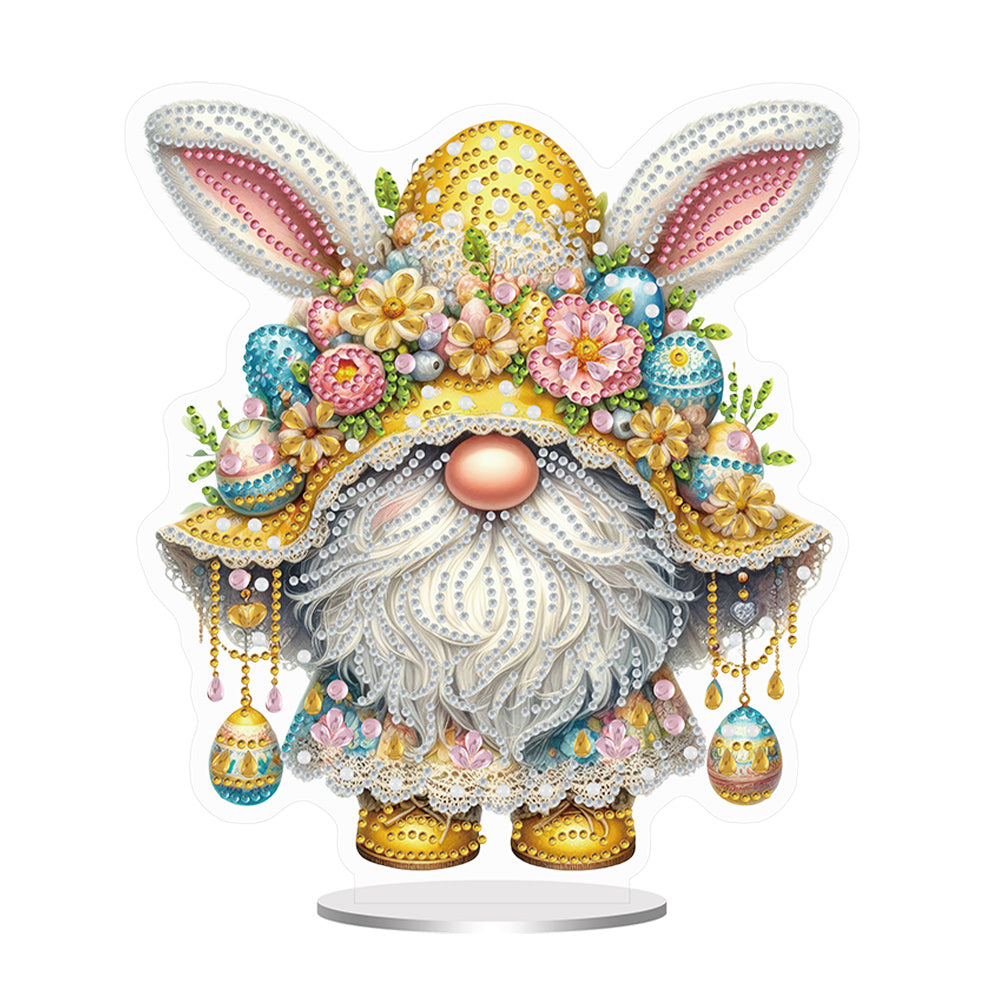 Easter Special Shaped Diamond Painting Desktop Ornaments Kit (Yellow Gnome)