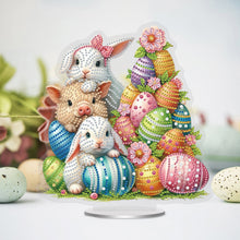 Load image into Gallery viewer, Easter Special Shaped Diamond Painting Desktop Ornaments Kit(Animal Easter Eggs)
