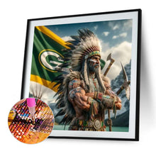 Load image into Gallery viewer, Diamond Painting - Full Round - Green Bay Packers Indians (40*40CM)
