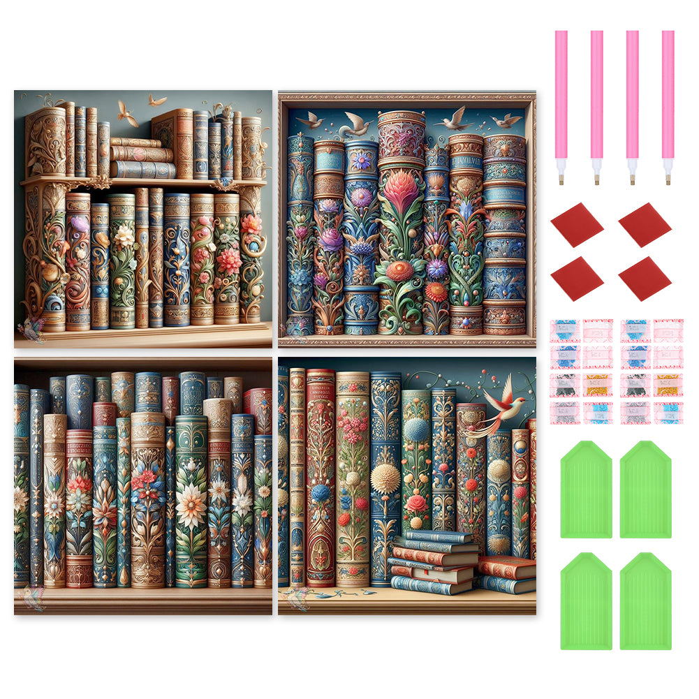 Diamond Painting - Full Square - Bookshelf (40*40CM)